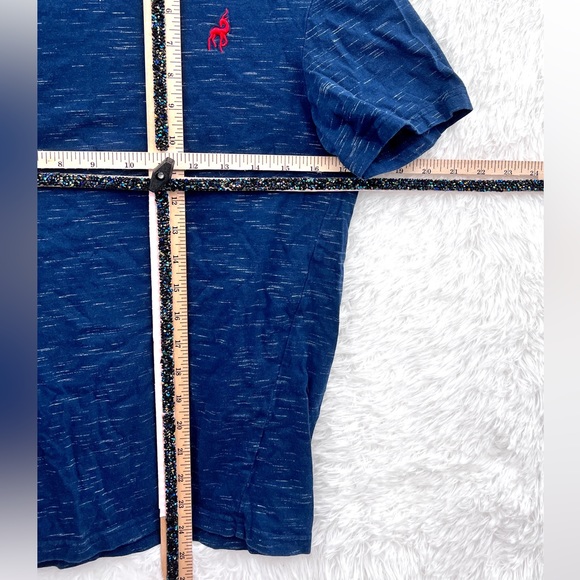 SHEIN Embroidered Elk Blue Shirt Size Small - Picture 4 of 6